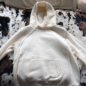 Cream / off white lined hoodie